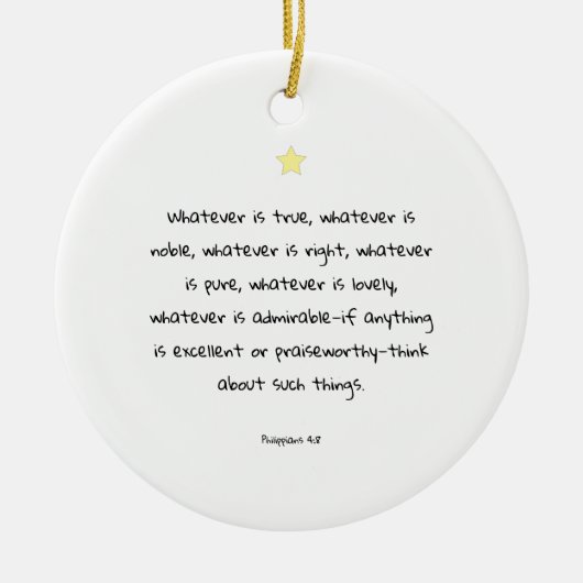 Motivierend Biokunst Keramik Ornament (Vorne)