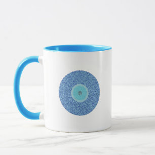 Motivierend blaues Auge im rassigen Herzmuster Tasse