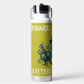 Motivierend Blaues Grinsen-Oktopus-Pirate Trinkflasche (Vorderseite)