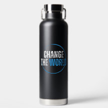 Motivierend blaues typografisches Umweltangebot