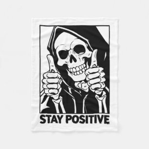 Motivierend Bleibe positive Skeletton Grim Sensenm Fleecedecke