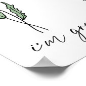 Motivierend Blume mit Blumenmuster auf Inspiration Poster (Ecke)