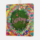 Motivierend Blumenfarben Hübsch fördern Keramikornament (Links)