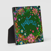 Motivierend Blumengeduldigkeit Fotoplatte (Vorderseite)