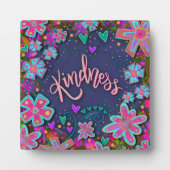 Motivierend Blumenherzen - Kindness-Inspiritivität Fotoplatte (Vorderseite)