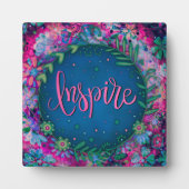 Motivierend Blütenpinsel Inspiriert Inspirivity Fotoplatte (Vorderseite)