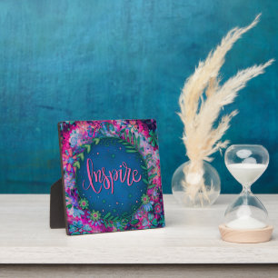Motivierend Blütenpinsel Inspiriert Inspirivity Fotoplatte