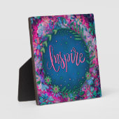 Motivierend Blütenpinsel Inspiriert Inspirivity Fotoplatte (Vorderseite)