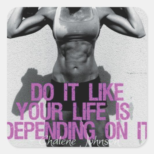 Motivierend Bodybuilding Gym Sticker (Vorderseite)