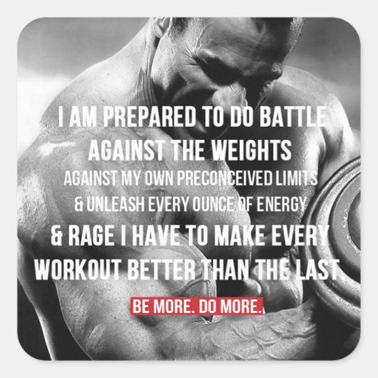 Motivierend Bodybuilding Gym Sticker (Vorderseite)