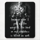 Motivierend Bodybuilding Mousepad (Vorne)