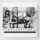 Motivierend Bodybuilding Quadratische Wanduhr (Vorderseite)