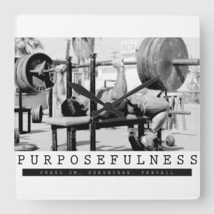 Motivierend Bodybuilding Quadratische Wanduhr