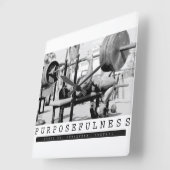 Motivierend Bodybuilding Quadratische Wanduhr (Winkel)