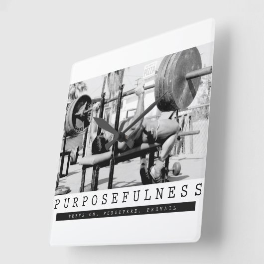 Motivierend Bodybuilding Quadratische Wanduhr (Winkel)