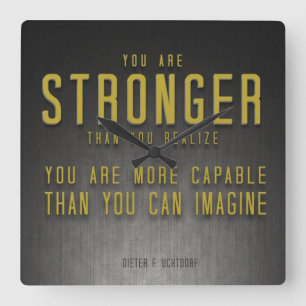 Motivierend Bodybuilding Quadratische Wanduhr