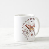 Motivierend Boho Butterfly Kaffeetasse (VorderseiteRechts)