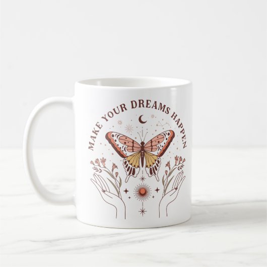Motivierend Boho Butterfly Kaffeetasse (Links)