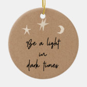 Motivierend Boho Stars Moon Kleine Geschenk Keramik Ornament (Vorne)