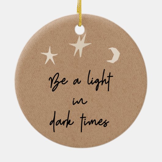 Motivierend Boho Stars Moon Kleine Geschenk Keramik Ornament (Hinten)