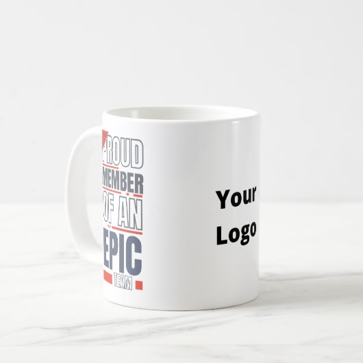 Motivierend Büro für kundenspezifische Logokombina Kaffeetasse (Vorderseite Links)