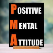 Motivierend Bürodekoration Positive Geisteshaltung Acrylschild (Neutral)