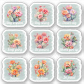Motivierend Cacti-Sticker-Pack Aufkleber (Vorderseite)