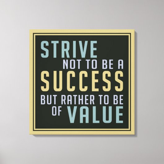 Motivierend Canvas-Printwerbung für Erfolg und Wer Leinwanddruck (Vorderseite)