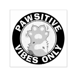 Motivierend Cat Pawsitive Vibes only Fun Paw Permastempel