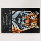 Motivierend Chancen Sprichwort Zitat Tiger Puzzle (Horizontal)