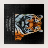 Motivierend Chancen Sprichwort Zitat Tiger Puzzle (Horizontal)