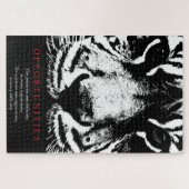 Motivierend Chancen Zitat Tiger Puzzle (Horizontal)