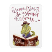 Motivierend Charles Dickens Zitat Watercolor Croc Magnet (Vertikal)