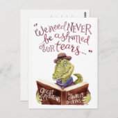 Motivierend Charles Dickens Zitat Watercolor Croc Postkarte (Vorne/Hinten)