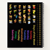 Motivierend Chibi Kawaii Panda Name School Jahr Notizblock (Rückseite)