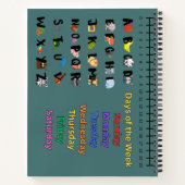 Motivierend Chibi Kawaii Paprot Name School Jahr Notizblock (Rückseite)