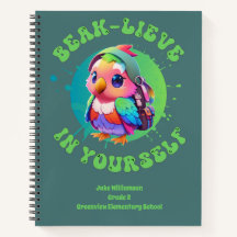 Motivierend Chibi Kawaii Paprot Name School Jahr