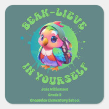 Motivierend Chibi Kawaii Paprot Name School Jahr