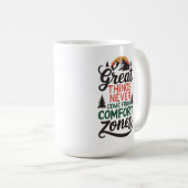 Motivierend Comfort Zone Adventure Kaffeetasse (VorderseiteRechts)
