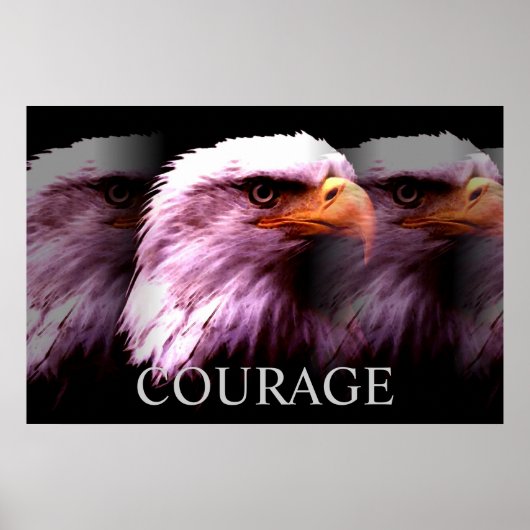 Motivierend Courage American Bald Eagle Poster (Vorne)
