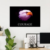 Motivierend Courage American Bald Eagle Poster (Heimbüro)