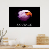 Motivierend Courage American Bald Eagle Poster (Küche)