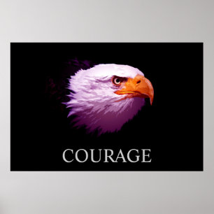 Motivierend Courage American Bald Eagle Poster
