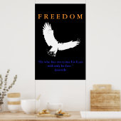 Motivierend Courage American Eagle Poster Print (Küche)