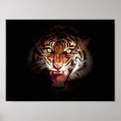 Motivierend Courage Roaring Tiger Poster (Vorne)