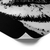 Motivierend Courage Tiger Schwarz-weiß Poster (Ecke)