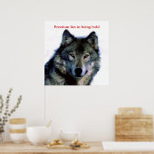 Motivierend Courage Wolf Eyes Poster (Küche)