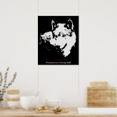 Motivierend Courage Wolf Poster (Küche)
