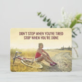 Motivierend Cycling Print - individuell anpassbare Feiertagskarte (Stehend Vorderseite)