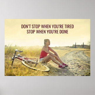 Motivierend Cycling Print - individuell anpassbare Poster